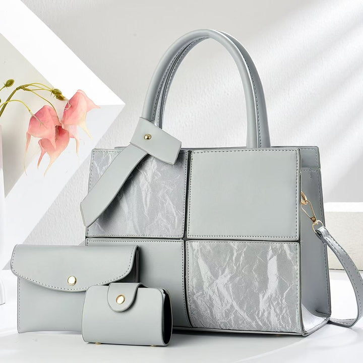 Damen elegante Handtasche mit praktischen Fächern und abnehmbarem Clutch Nord Taschen