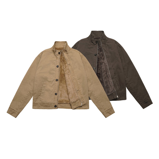 Herren Kurzjacke im Field-Blouson‑Stil mit weichem Teddyfutter und Stehkragen Nord Taschen