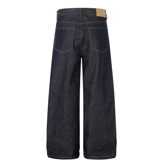 Damen Hochtaillierte Wide‑Leg-Jeans aus rohem Denim mit Palazzo-Schnitt Nord Taschen
