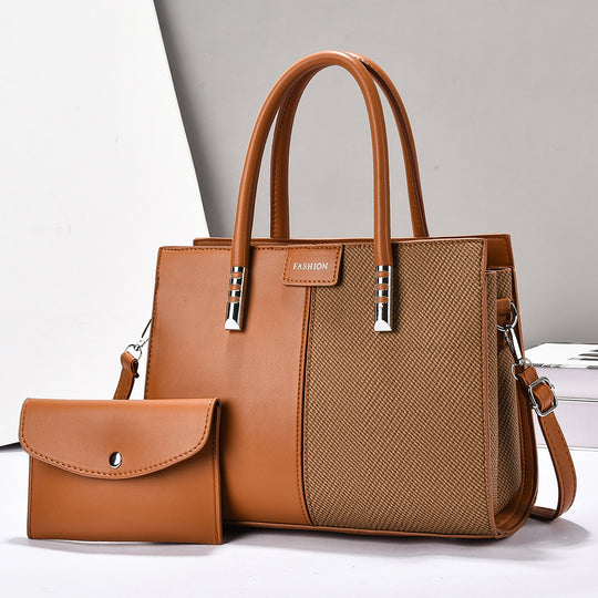 Damen elegante Handtasche mit strukturierter Oberfläche und abnehmbarem Portemonnaie Nord Taschen