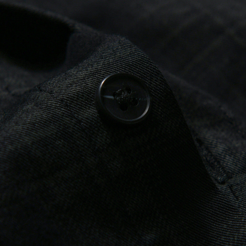 Herren Kariertes Hemdjacken-Overshirt aus leichtem Twill mit Brusttasche Nord Taschen