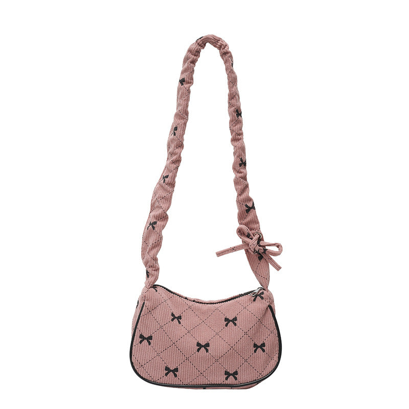 Damen Umhängetasche mit verstellbarem Kordelzug und gestreiftem Design Nord Taschen