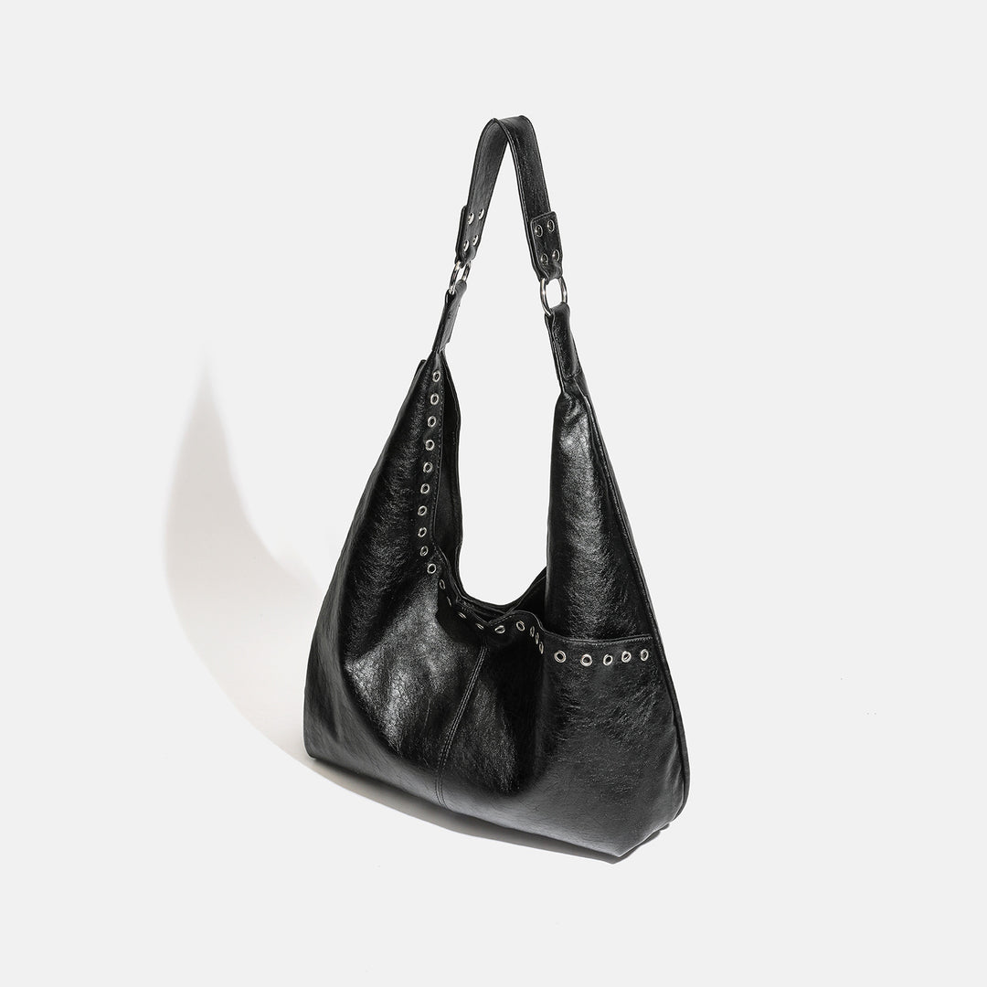 Damen Hobo-Tasche mit raffiniertem Koriander-Design und stilvollen Nieten Nord Taschen