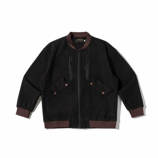 Herren Kurz geschnittene Utility‑Bomberjacke mit Pattentaschen und Doppel‑Brustzip Nord Taschen