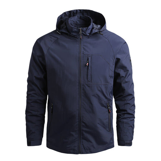 Herren Multifunktionale Übergangsjacke mit verstellbarem Kapuzendesign Nord Taschen