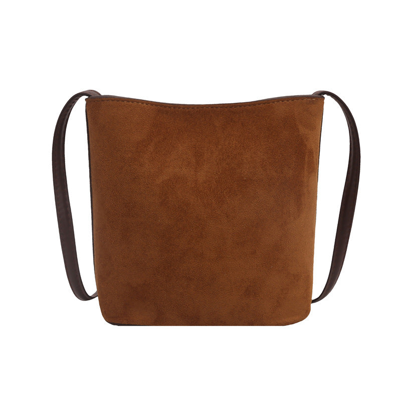 Damen Mini-Handtasche aus weichem Wildleder mit schickem Tragegriff Nord Taschen