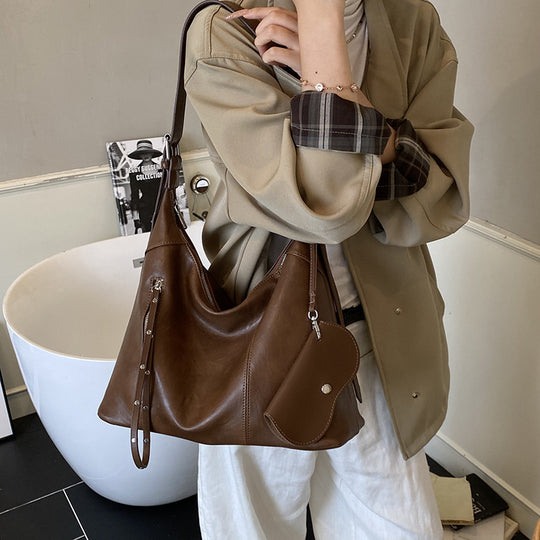Damen hochwertige Hobo-Tasche aus geschmeidigem Leder Nord Taschen