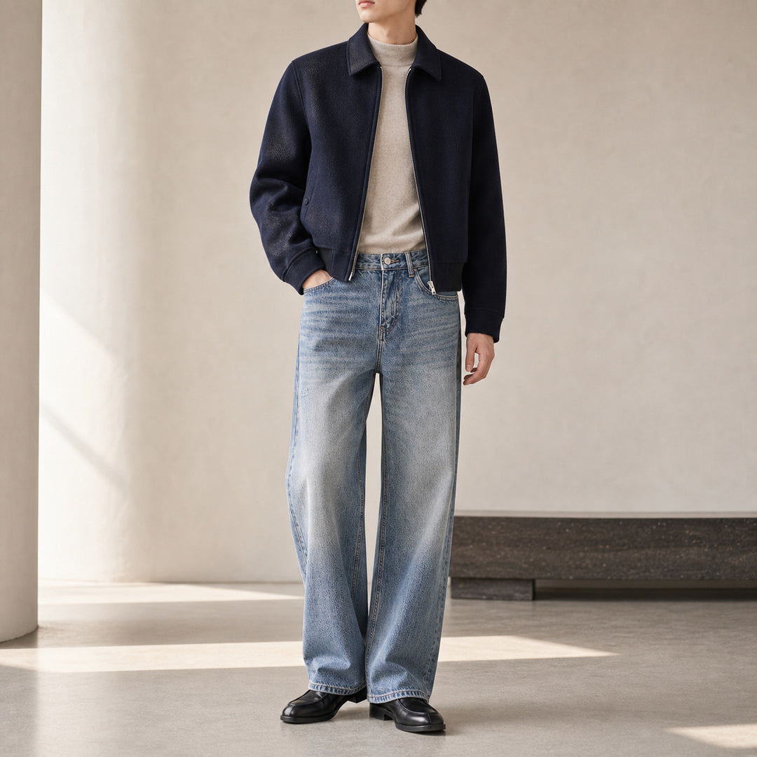 Damen Weite High‑Waist Jeans aus Vintage‑Denim Nord Taschen