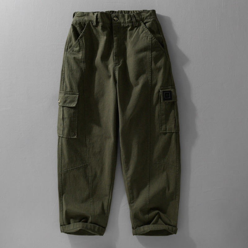 Herren Utility-Cargo-Hose aus Baumwoll-Twill mit aufgesetzten Beintaschen und relaxed Tapered Fit Nord Taschen
