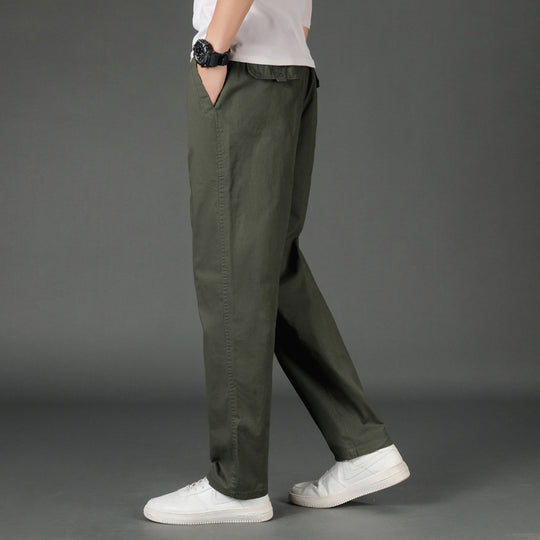 Herren Weite Baumwoll-Chinohose im Relaxed-Fit mit elastischem Komfortbund & verdeckten Eingriffstaschen Nord Taschen
