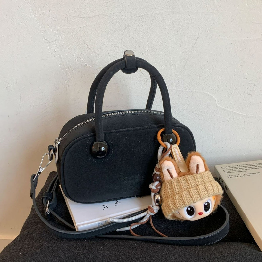 Damen Mini-Handtasche mit verspieltem Tieranhänger Nord Taschen