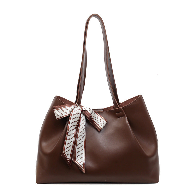 Damen elegante Shopper Tasche mit modischem Schleifenmotiv Nord Taschen
