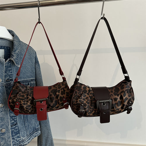 Damen Umhängetasche mit trendigem Leopardenmuster und verstellbarem Schulterriemen Nord Taschen
