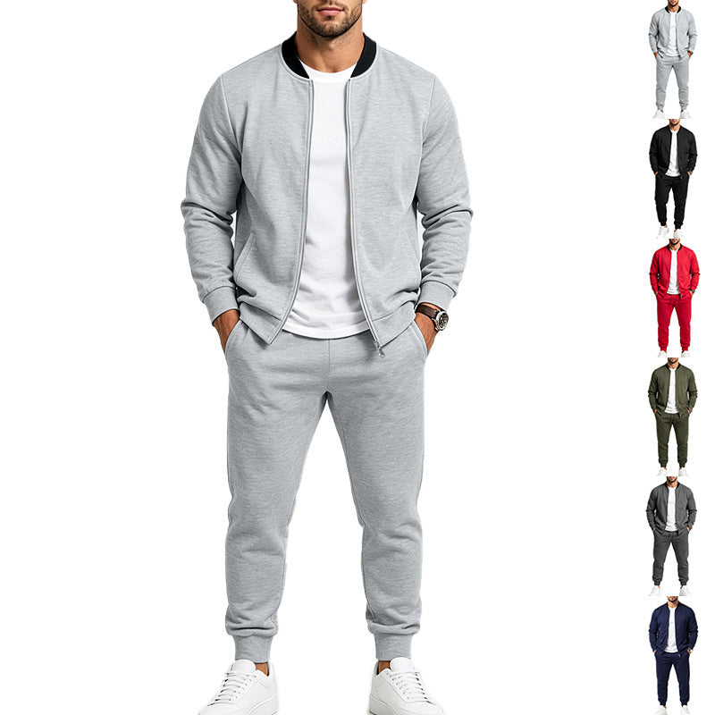 Herren Zweiteiliges Casual-Trainingsset mit Bomberjacke und tapered Jogginghose Nord Taschen
