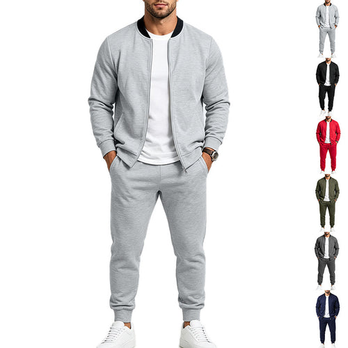 Herren Zweiteiliges Casual-Trainingsset mit Bomberjacke und tapered Jogginghose Nord Taschen