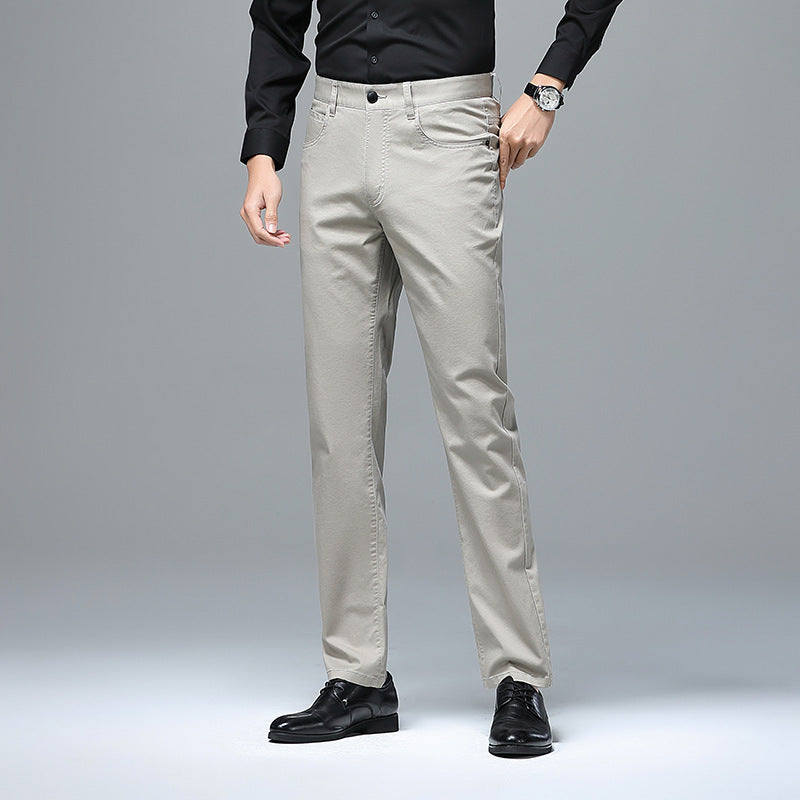 Herren Stretch-Chinohose mit geradem Schnitt und Bügelfalte Nord Taschen