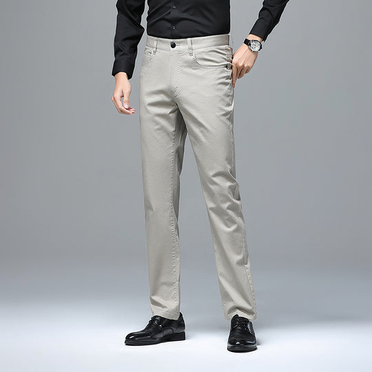 Herren Stretch-Chinohose mit geradem Schnitt und Bügelfalte Nord Taschen
