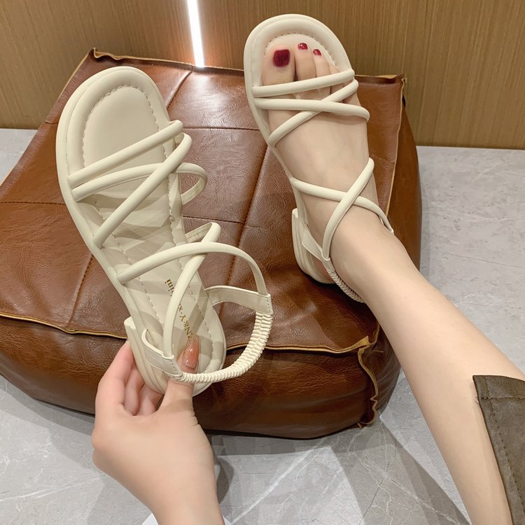 Damen Riemensandalen mit elastischem Riemendesign