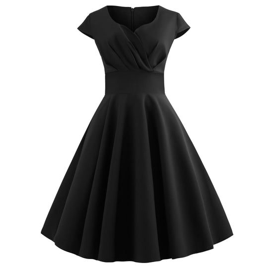 Damen A-Linien Kleid mit elegantem Taillenschnitt und schwingendem Saum