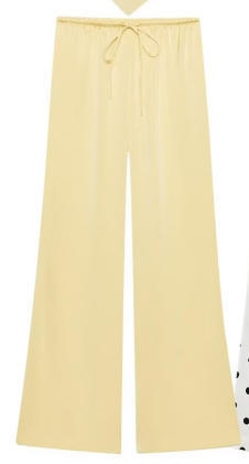 Damen Weite plissierte Loungehose mit elastischem Bund Nord Taschen