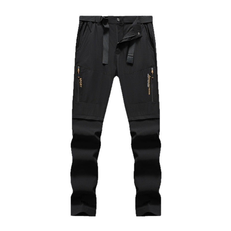 Herren Outdoor-Hose mit vorgeformten Knien, Reißverschlusstaschen und integriertem Gürtel Nord Taschen