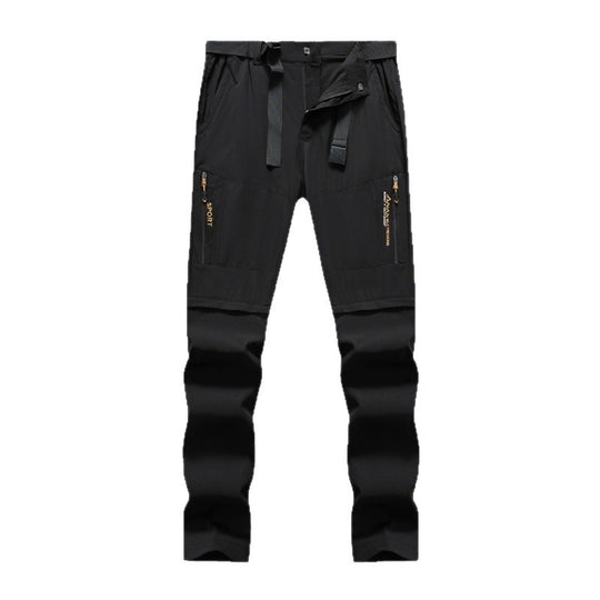 Herren Outdoor-Hose mit vorgeformten Knien, Reißverschlusstaschen und integriertem Gürtel Nord Taschen