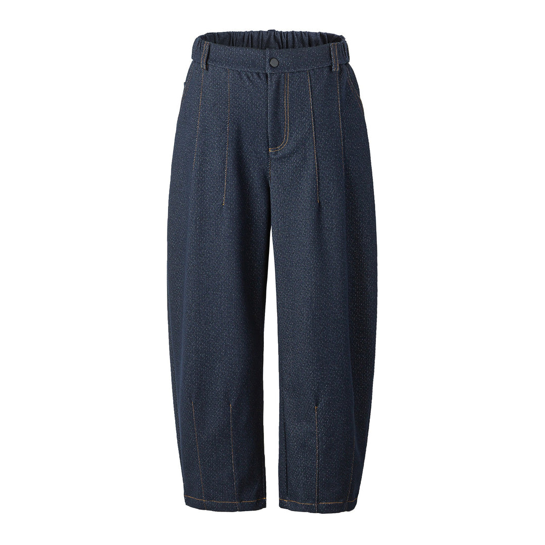 Damen Hochtaillierte weite Culotte-Hose mit Bügelfalte und elastischem Rückenteil Nord Taschen