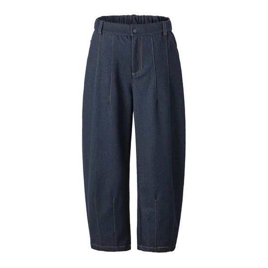 Damen Hochtaillierte weite Culotte-Hose mit Bügelfalte und elastischem Rückenteil Nord Taschen