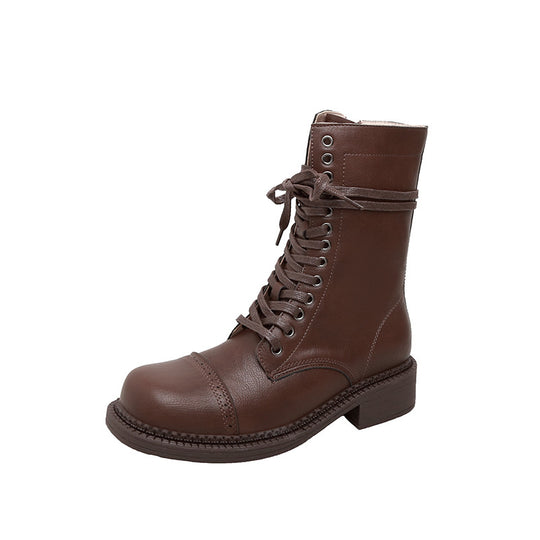 Damen kniehohe Schnürstiefel mit Zier- und Verstellschnallen Nord Taschen