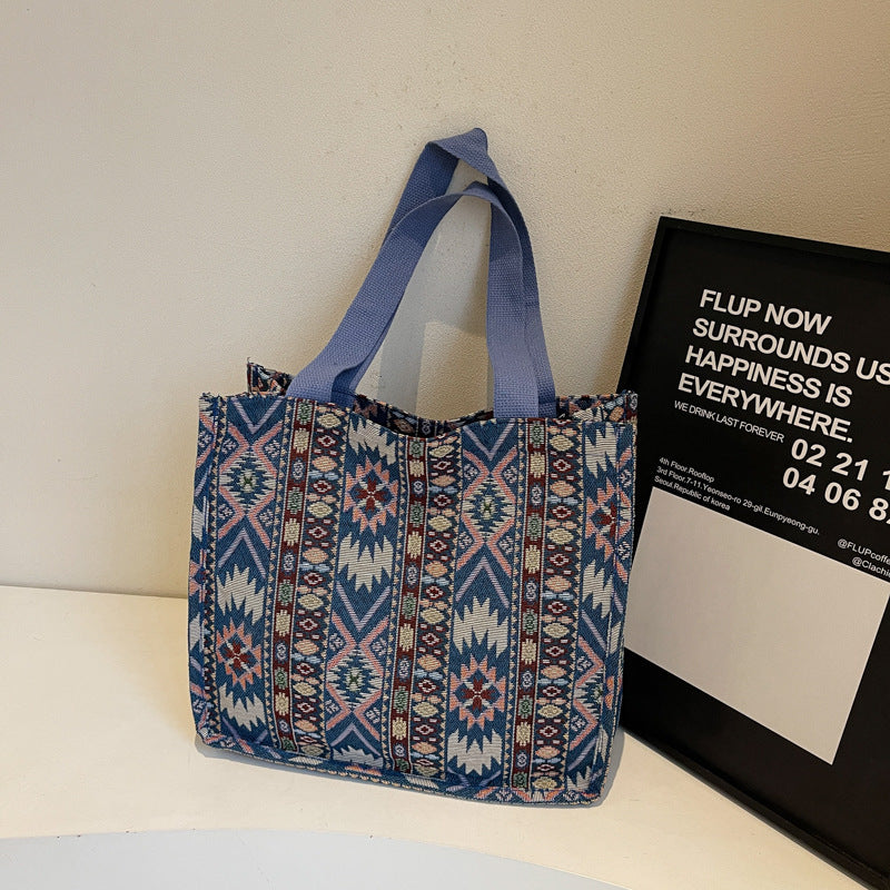 Damen Tragetasche mit ethnischem Muster und robusten Griffen Nord Taschen