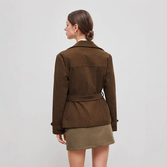 Damen Modischer Taillenkurzmantel Nord Taschen