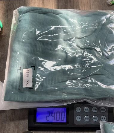 Damen Lässiges Longsleeve-Tunikaoberteil mit Rundhalsausschnitt, Seitenschlitzen und Aquarell-Blattprint Nord Taschen