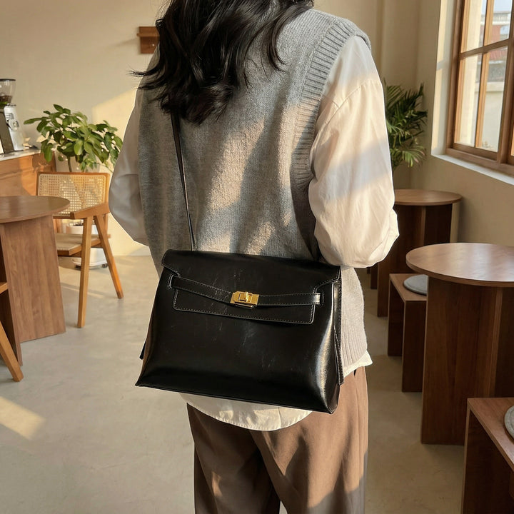 Damen elegante Schultertasche aus hochwertigem Leder Nord Taschen