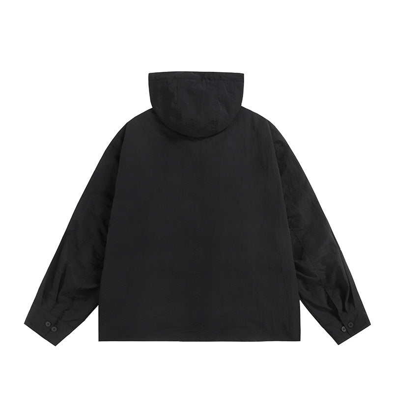 Unisex Ultraleichte Packbare Kapuzenjacke im Boxy-Relax-Schnitt mit Zwei-Wege-Metallreißverschluss Nord Taschen