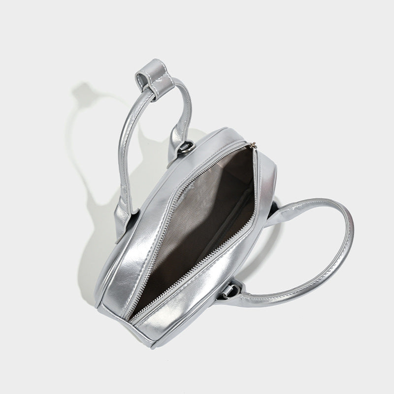 Damen modische Handtasche mit metallisch glänzender Oberfläche Nord Taschen