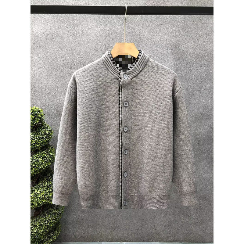 Herren Sweaterjacke mit Stehkragen Nord Taschen