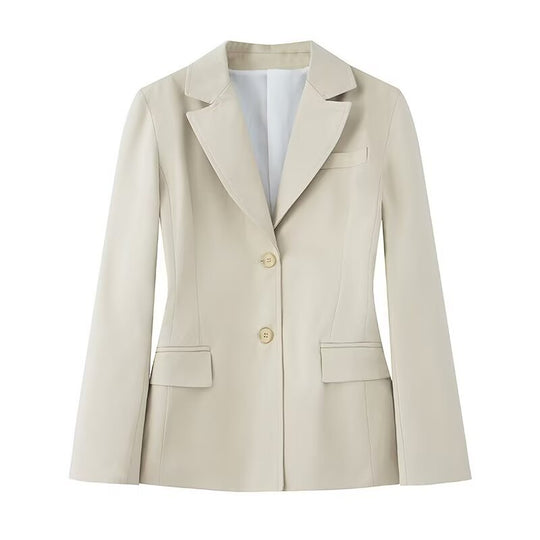 Damen 50+ taillierter Zweiknopf‑Blazer mit Reverskragen, Pattentaschen und Gehschlitz Nord Taschen