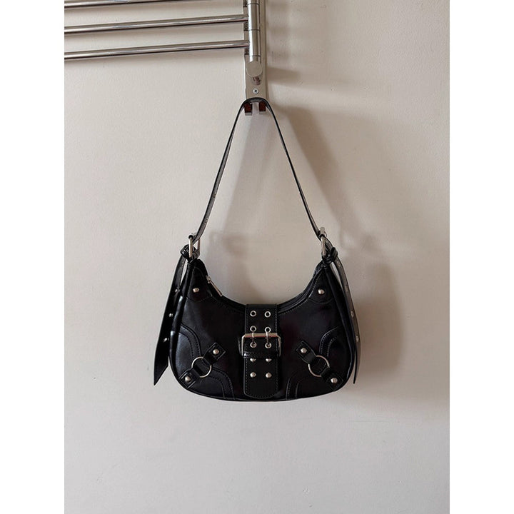 Damen Hobo-Tasche mit modischem Schnallenakzent und eleganten Nieten Nord Taschen