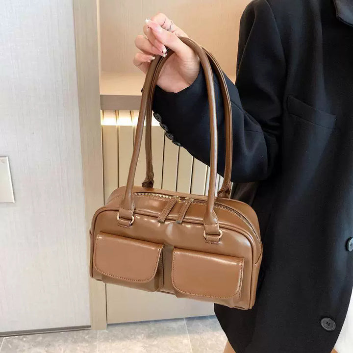 Damen Handtasche mit zwei praktischen Vorderfächern Nord Taschen