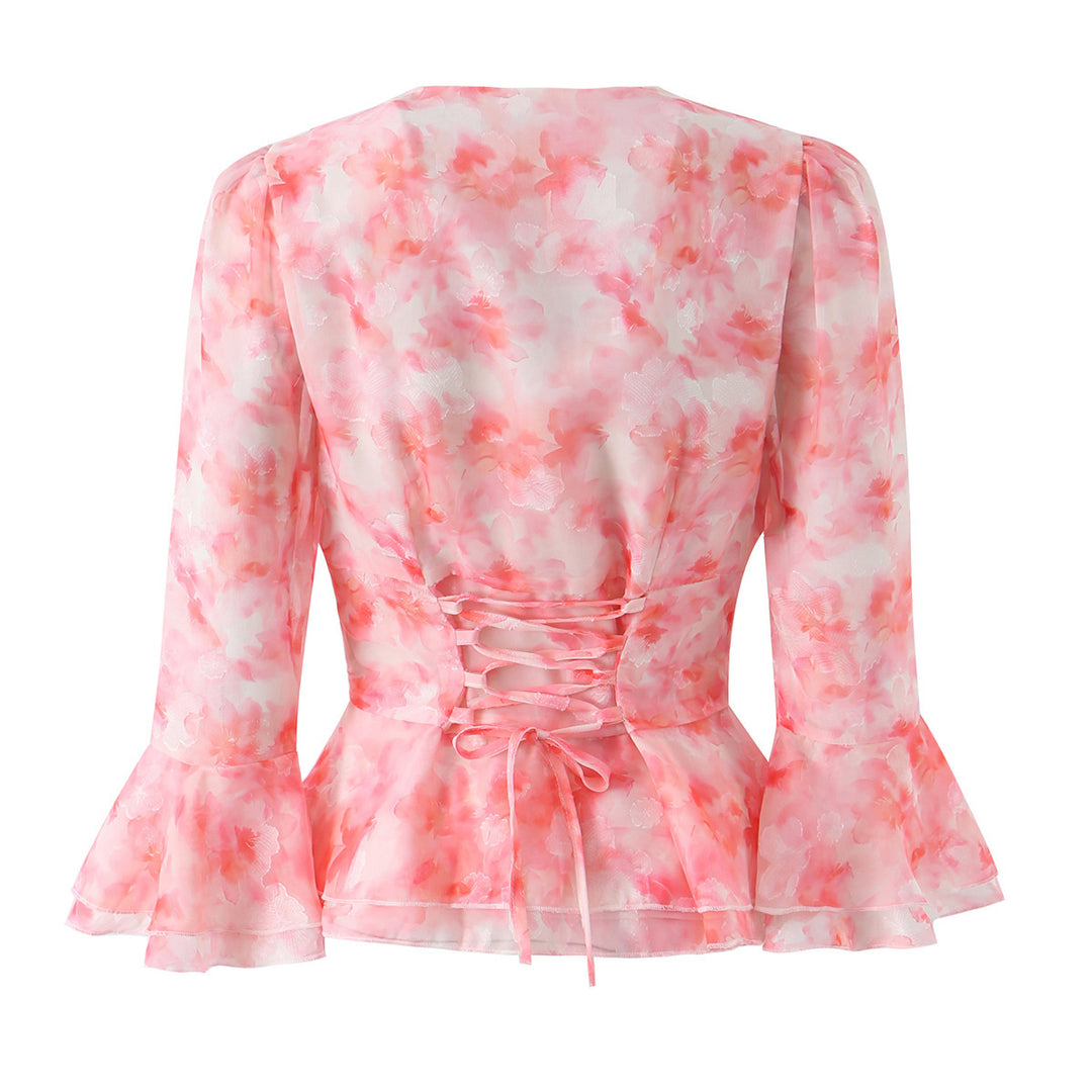 Damen Chiffon‑Bluse Nord Taschen
