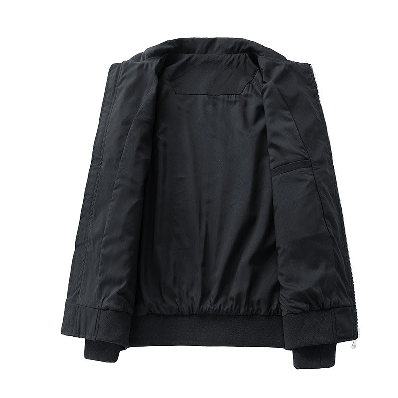 Herren Leichte Oversize-Bomberjacke aus winddichtem Nylon mit Reißverschluss, Brusttasche und Rippbündchen Nord Taschen