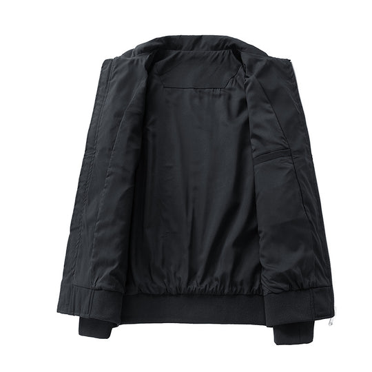 Herren Leichte Oversize-Bomberjacke aus winddichtem Nylon mit Reißverschluss, Brusttasche und Rippbündchen Nord Taschen