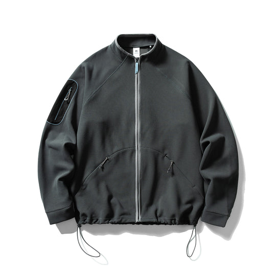 Unisex Struktur-Fleecejacke mit Reißverschluss, Ärmeltasche und Kordelzug Nord Taschen