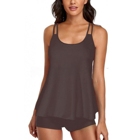 Damen Sportliches Tankini-Set mit bequemem Shorts und verstellbaren Trägern Nord Taschen