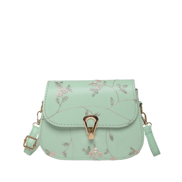 Damen Schultertasche mit exquisitem Floral-Design und hochwertiger Schnappverschlusstechnik Nord Taschen
