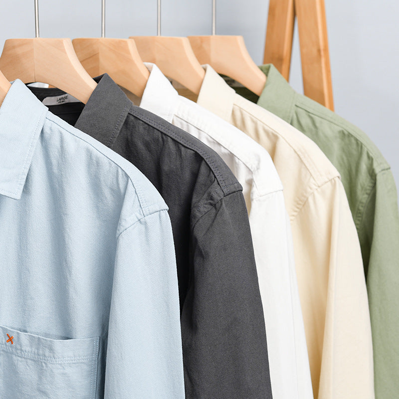 Herren Leichtes Baumwoll-Overshirt im Relaxed-Fit mit Brusttasche Nord Taschen