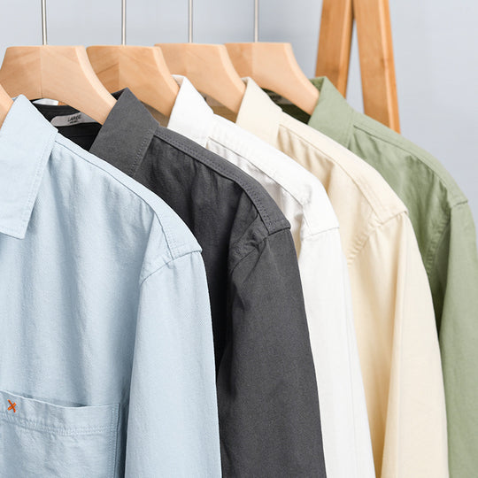 Herren Leichtes Baumwoll-Overshirt im Relaxed-Fit mit Brusttasche Nord Taschen