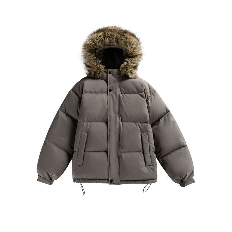 Unisex Wattierte Kapuzenjacke mit abnehmbarer Kunstfellkapuze und Boxy‑Silhouette Nord Taschen