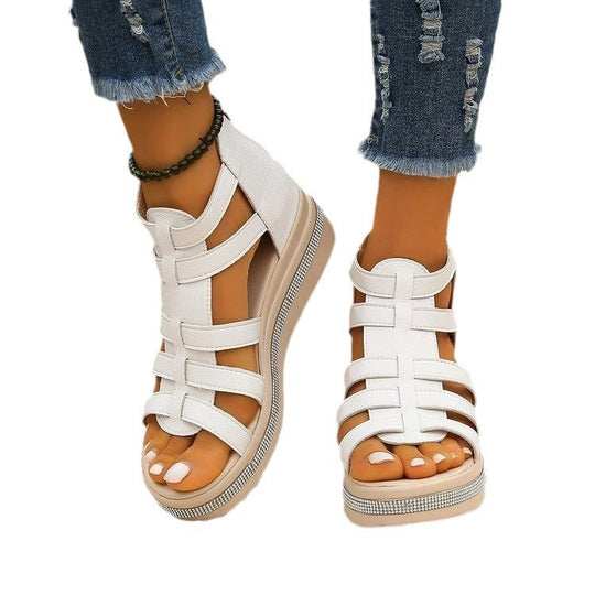 Damen Plateau-Sandalen mit verstellbarem Riemendesign und komfortablem Fußbett Nord Taschen