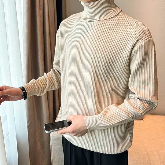 Herren Strickpullover mit hohem Kragen Nord Taschen